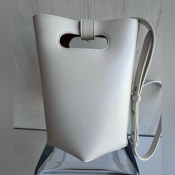 Alaïa Folded Small Leather Tote Bag- Blanc Optique - Picture 7 of 15